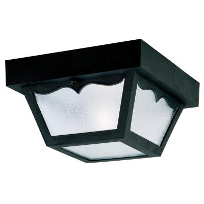 8-Inch, One-Light Polypropylene Outdoor Flush Mount Ceiling Fixture